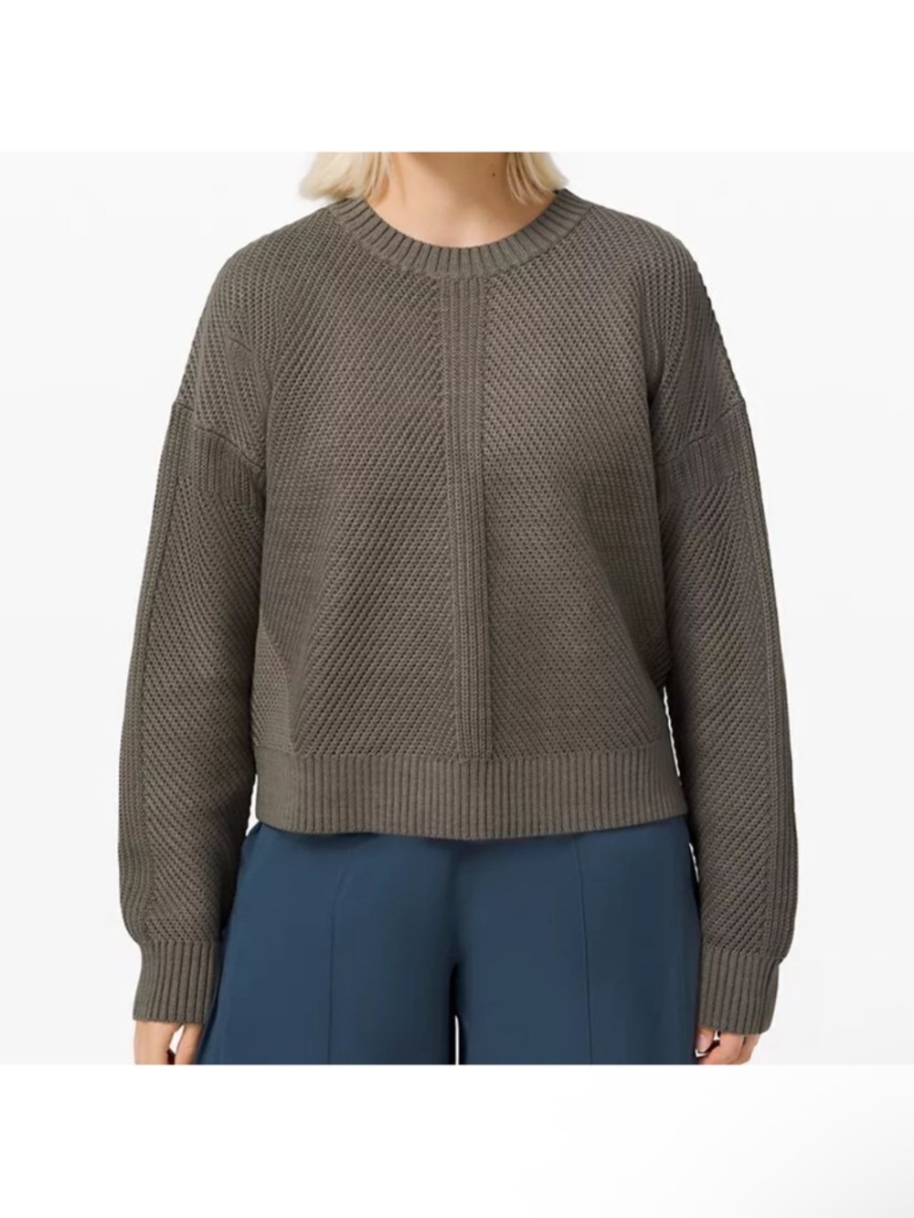 NWOT LULULEMON New Heights Sweater Grey Sage 12
